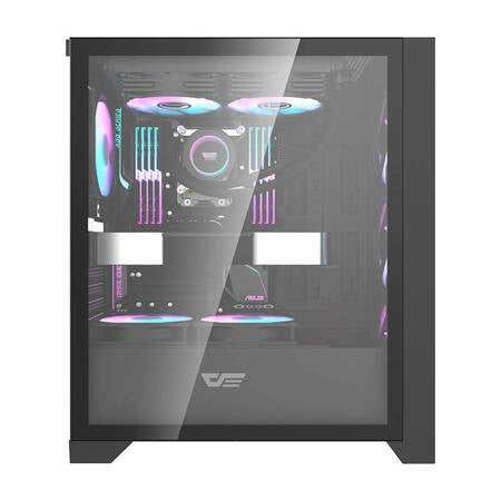 Datorfodral Darkflash DRX70 MESH + 4 RGB-fläktar (svart)
