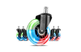 L33T 3″ Gummihjul med RGB-lys - 5-pack