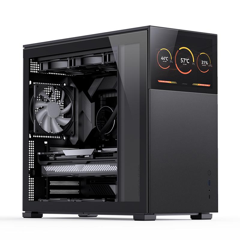 Jonsbo D41 Screen ATX-fodral, Härdat Glas - Svart