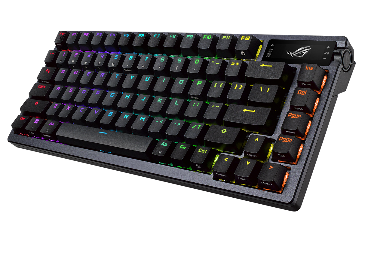 ASUS ROG AZOTH 75 % Trådlöst DIY Custom RGB Gaming Tangentbord, NX Röda Switchar, OLED-skärm, PBT Keyca