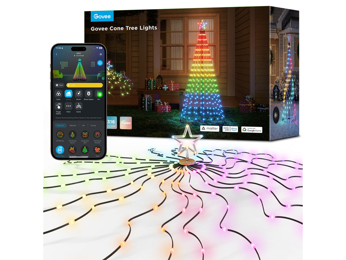 Govee Cone Tree Lights – kegleformet lystræ – produktbillede
