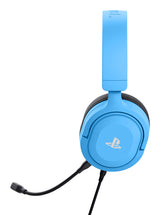 Trust GXT 498B Forta – blåt gamingheadset til PS5 og PS4 – set fra siden