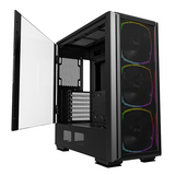 Montech Sky Two GX Black - Midi-torn, E-ATX, 3x ARGB PWM-fläktar