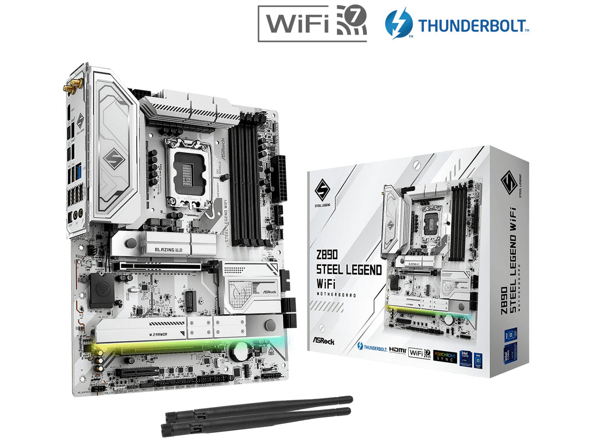 ASRock Z890 Steel Legend WIFI Moderkort ATX LGA-1851 Intel Z890