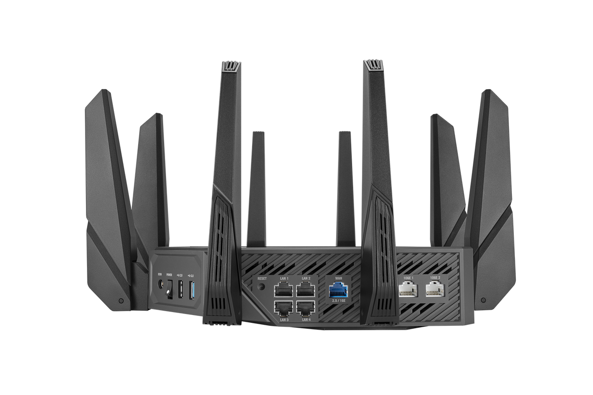 ASUS ROG Rapture GT-AXE16000 (EU+Storbritannien) Wifi 6 802.11ax fyrbands Gigabit-spelrouter