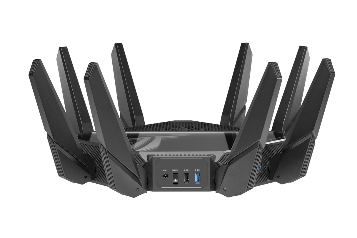 ASUS ROG Rapture GT-AXE16000 (EU+Storbritannien) Wifi 6 802.11ax fyrbands Gigabit-spelrouter