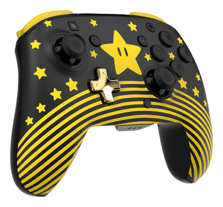 Turtle Beach Rematch Wireless – Super Mario Star – Switch – controller skråt fra venstre