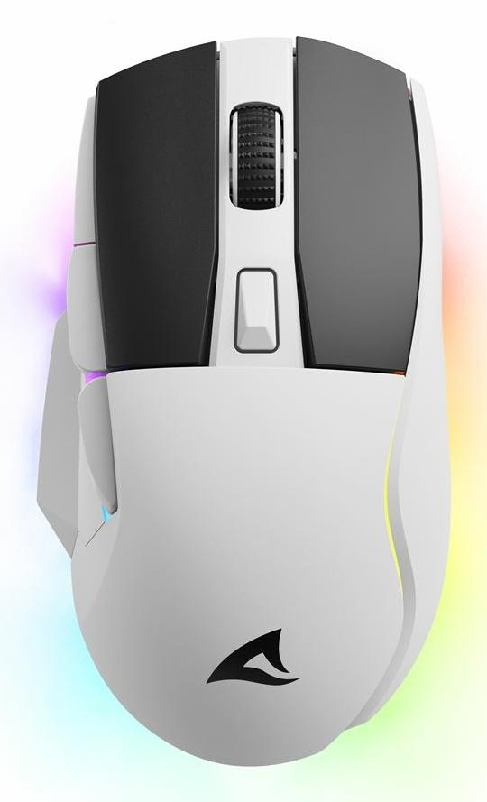 Sharkoon SKILLER SGM50W trådløs gamingmus – hvid, med ladedock
