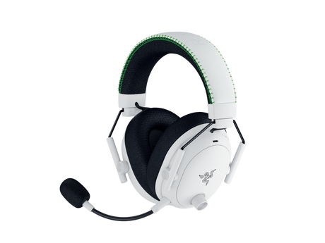 Razer BlackShark V3 Pro – Xbox – Trådløst headset – Hvid – hvidt Xbox-headset med mikrofon skråt forfra