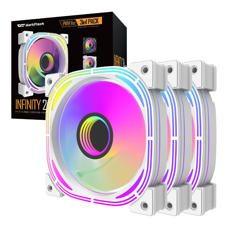 Darkflash INF24 3in1 ARGB Datorfläktset (vit)