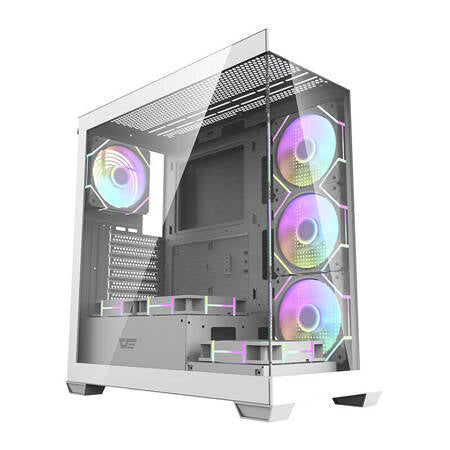 Datorfodral Darkflash DS900 (vit) + 7 ARGB-fläktar