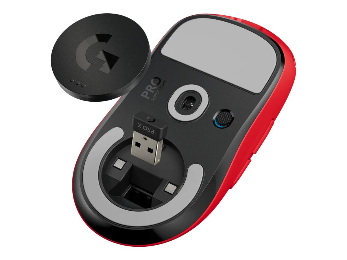 Logitech - PRO X SUPERLIGHT Trådlös Spelmus - RÖD