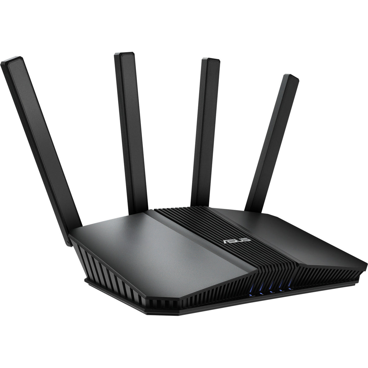 ASUS RT-BE55 sort Wi-Fi 7-router med fire antenner
