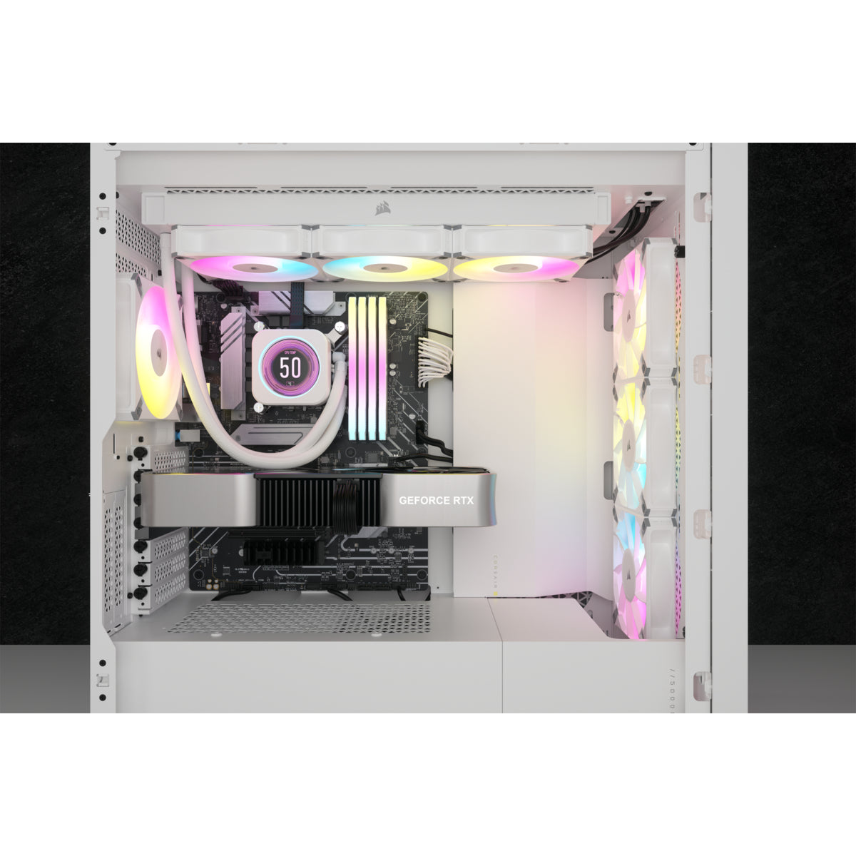 CORSAIR ICUE H150i ELITE LCD XT Processorer Flytande Kylsystem 1-pack Vit 120 Mm