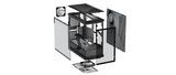 HYTE Y40 Black Miditower - Panoramic Glass View - Inkluderad PCIe 4.0-stigkabel - 2 InkluderadeFläktar