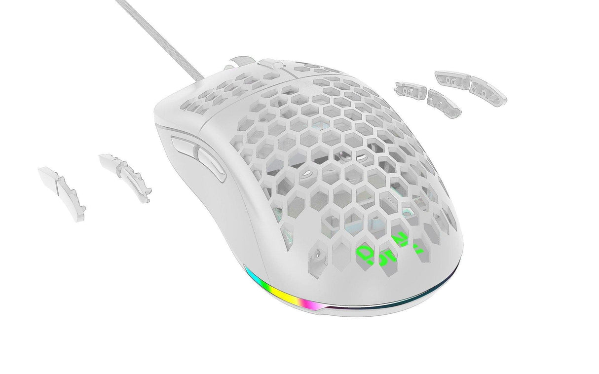 DON ONE - GM500 RGB Lätt Spelmus - VIT