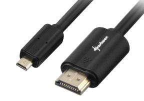 Sharkoon HDMI til Micro-HDMI-kabel – sort, 1,5 m