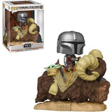 Funko POP! Deluxe Star Wars - Mando På Bantha Med Barn I Väska Leksaksfigur (17,1 Cm)