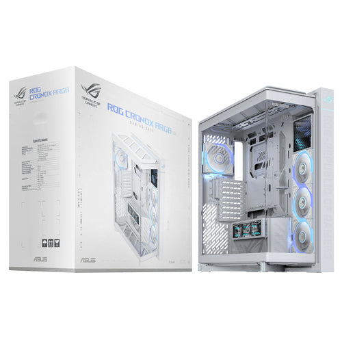 ASUS ROG CRONOX GR801 CURVE TG ARGB WHITE – vist i en samlet opsætning