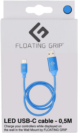 Flytande Grepp 0,5 M LED USB-C-kabel (blå)