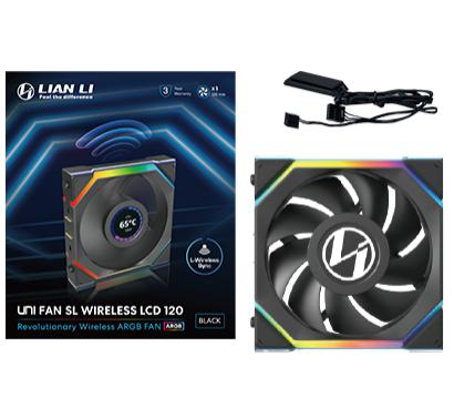 Lian Li UNI FAN SL Trådlös LCD, Svart- 120mm