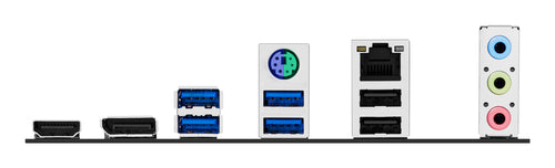 Bagpanel med HDMI, DisplayPort, USB og netværk