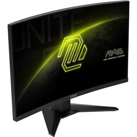 MSI MAG 244C – 23,6″ gamingskærm, 1920 × 1080, 180 Hz – forside set skråt fra venstre