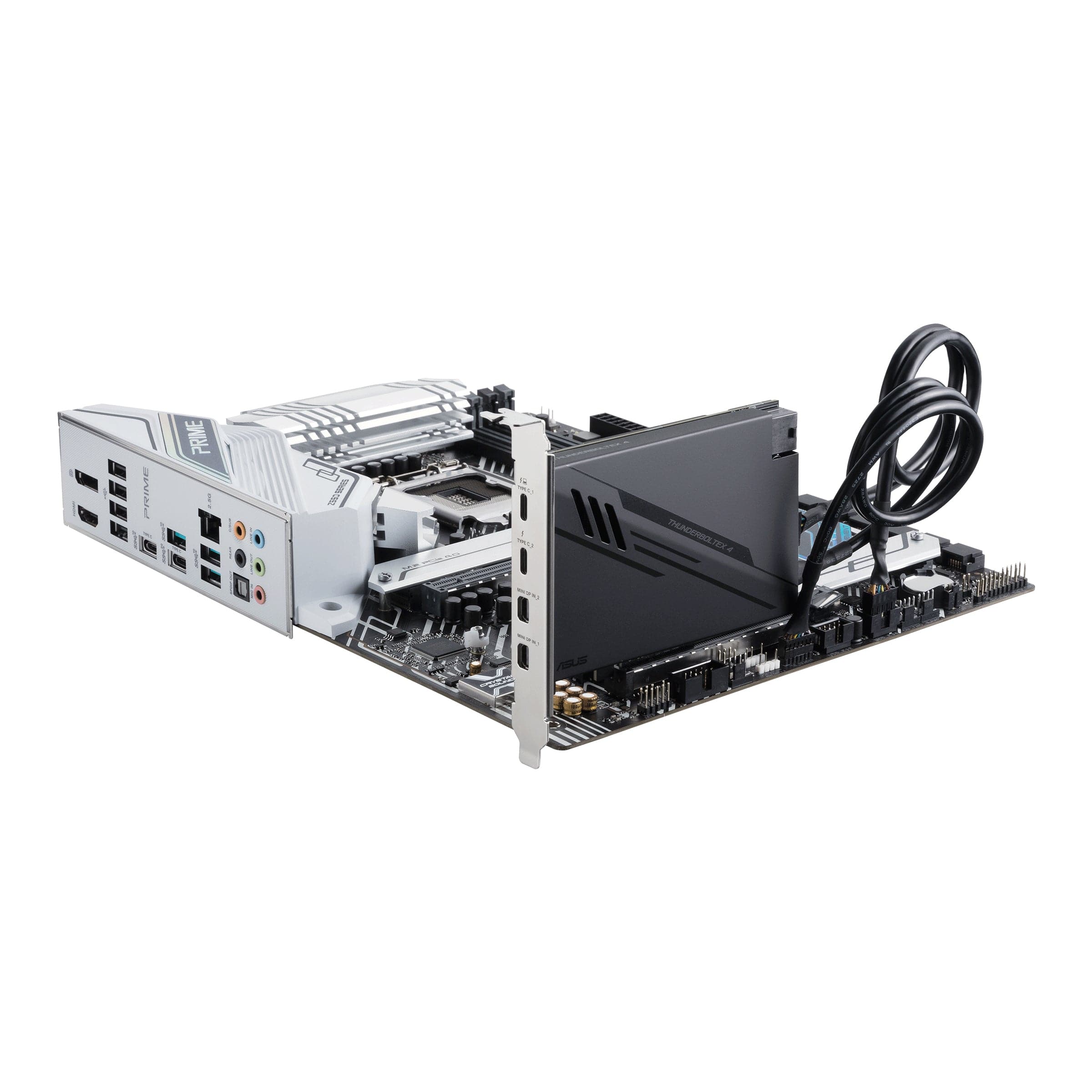 ASUS ThunderboltEX 4 PCIe-expansionskort - 2 X Thunderbolt 4 (USB-C, 40 Gbps, 100W QC), 2 X MiniDP