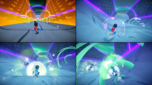 Instant Sports 2 – spilbillede med fire spilleres skærmvisninger