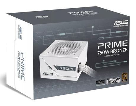 ASUS PRIME-750B-WHITE – emballage til den hvide 750W Bronze-model