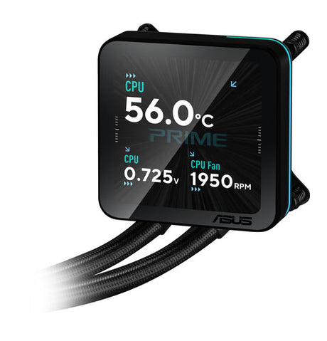 ASUS PRIME LC II 360 ARGB LCD – nærbillede af produktets detaljer (vinkel 2)