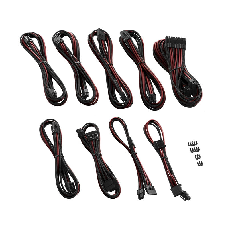 CableMod PRO ModMesh RT-serien ASUS ROG / Seasonic Kabelsatser - Svart/blodröd