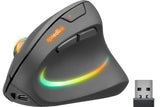 Speedlink - PIAVO PRO Illuminated Rechargeable Vertical Ergonomic Mouse - wireless, rubber-black Speedlink