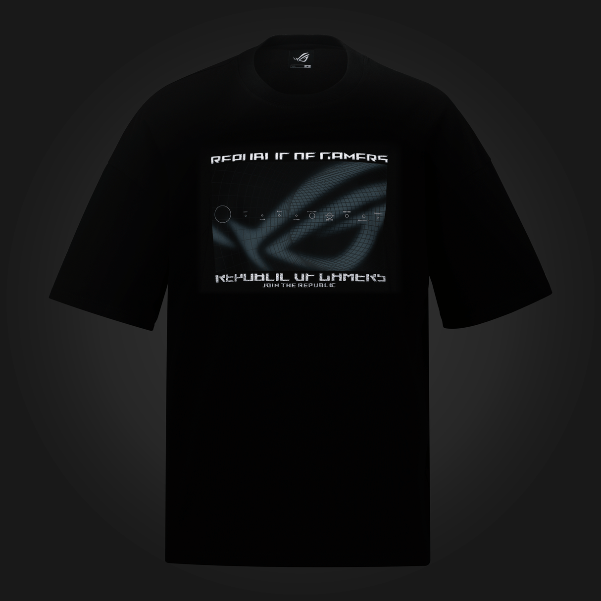 ASUS ROG COSMIC WAVE T-shirt - Drop Shoulder Fit - Svart