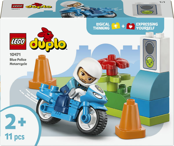 LEGO DUPLO Town – Blå Politimotorcykel