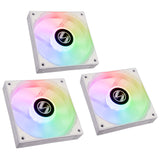 Lian Li ST120 RGB PWM fläktar 3-Pack + Controller- Vit - 120mm