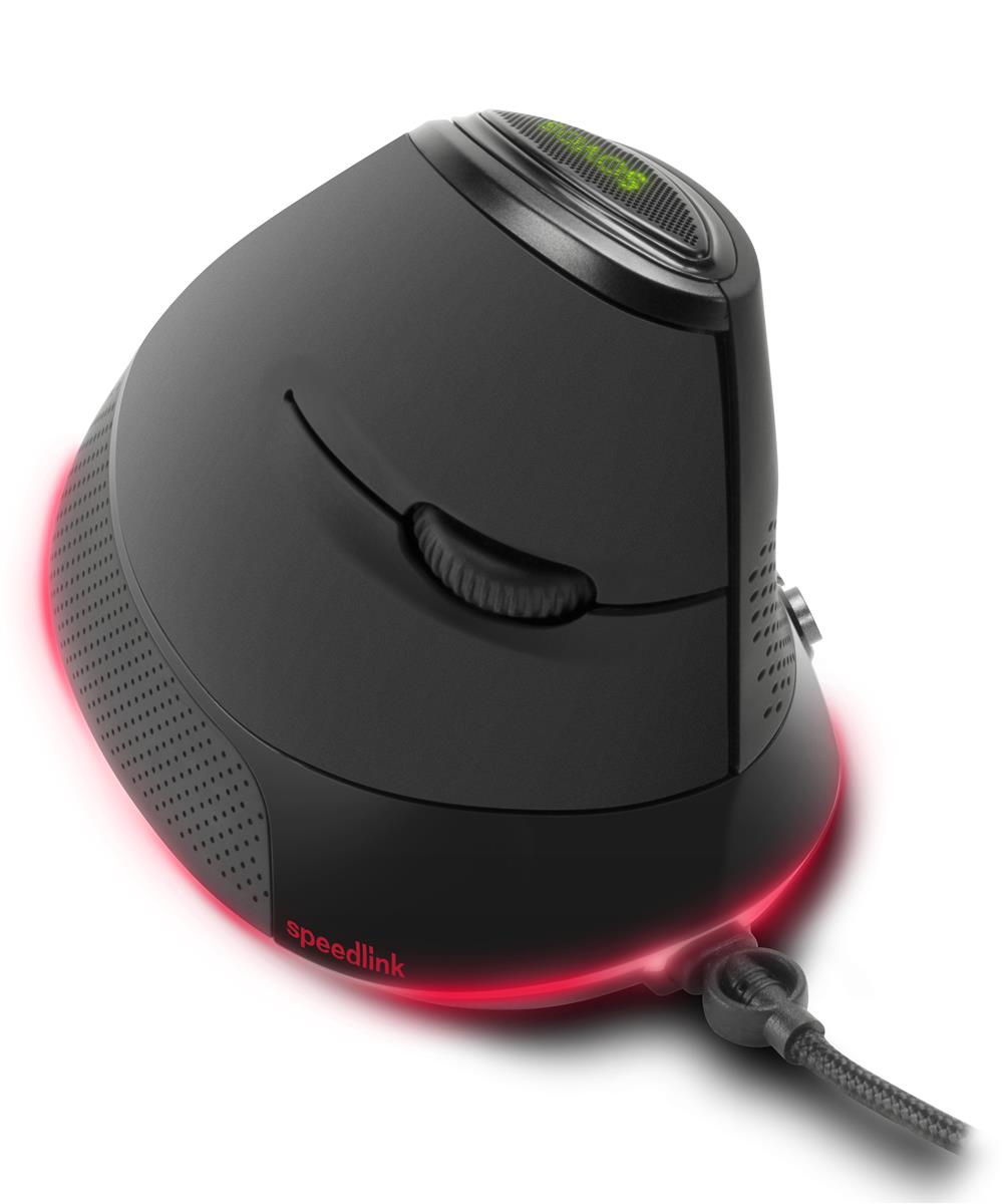 SpeedLink SOVOS Vertikal RGB-spelmus, Svart