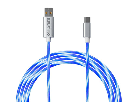 ONIVERSE - USB-C Quick Charge Cable with LED - 2 meters - White ONIVERSE