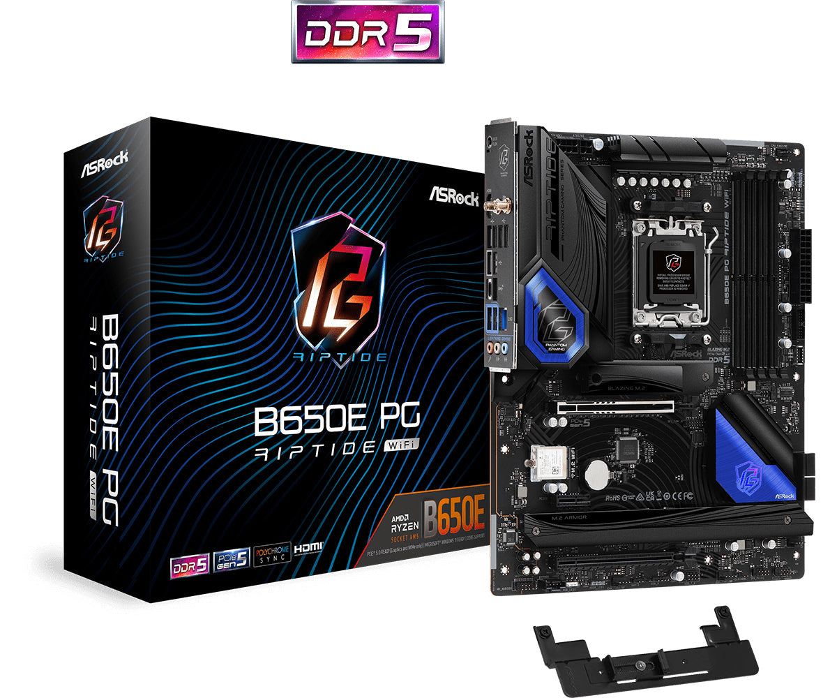 ASRock B650E PG RIPTIDE WIFI, Moderkort - AM5