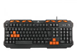 Keyboard, anti-ghosting, USB, UK layout, black / orange deltaco_gaming