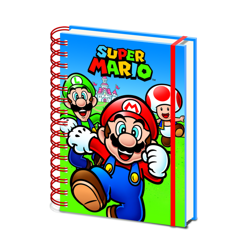 Super Mario Cup - Notebook - Presentset För Nyckel- Och Underlägg