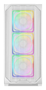 Sharkoon AK5M RGB White Mesh Front Tempered Glass 4x 120mm ARGB PWM Fans USB-C BTF ATX Gaming PC Case Sharkoon
