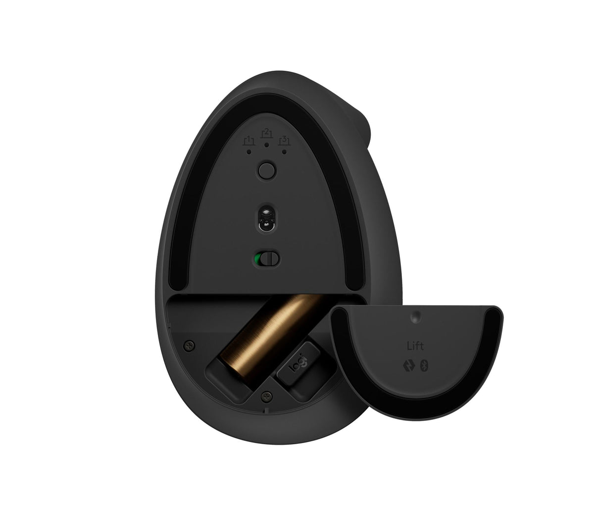 Logitech - Lift Right Vertical Ergonomic Mouse, Graphite/Black Logitech