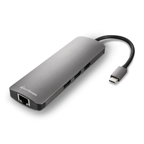 Sharkoon USB 3.0 Type C Combo Adapter - dark grey Sharkoon
