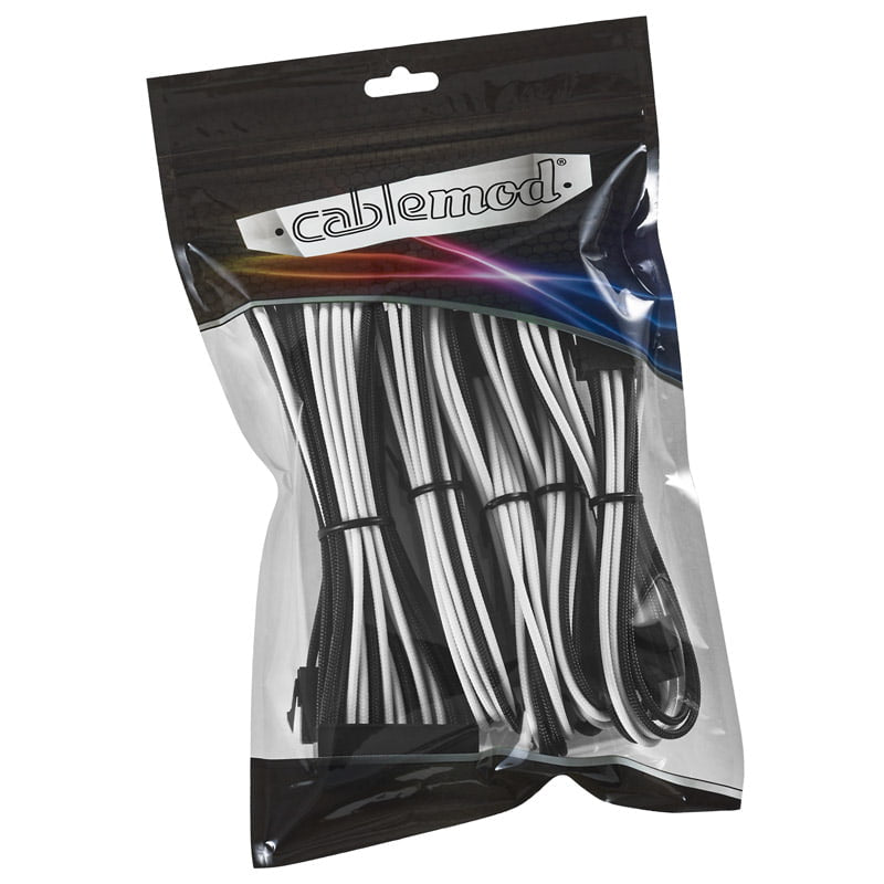 CableMod Classic ModMesh Cable Extension Kit - 8+6 Series - Svart/vit