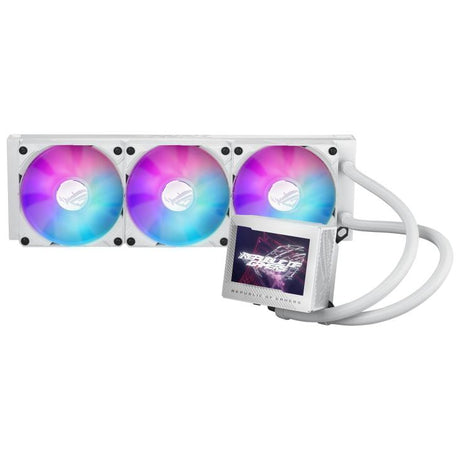 ASUS ROG RYUJIN III 360 ARBG WHITE Ed. AiO Water Cooler w. 3.5" LCD, 3x120mm ROG ARGB MD Fans 2200 ASUS