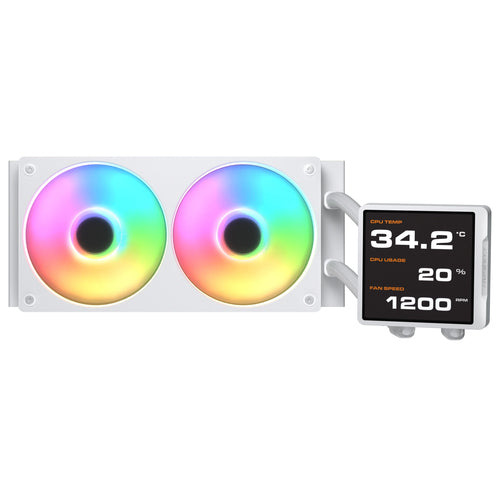 COUGAR Poseidon Vistek Pro 240, ARGB, hvid AIO-vandkøler – produktvisning