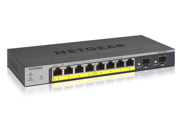 NETGEAR GS110TPv3 – 8-port Gigabit PoE+ Smart-switch