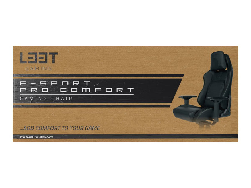 L33T E-Sport Pro Comfort Gamerstol Svart