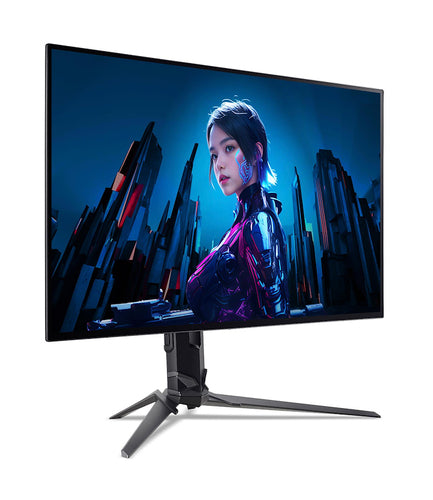 Acer Predator X27UF3 OLED – skærm set fra venstre skrå vinkel